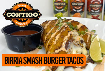 Contigo® Birria Smashburger Tacos