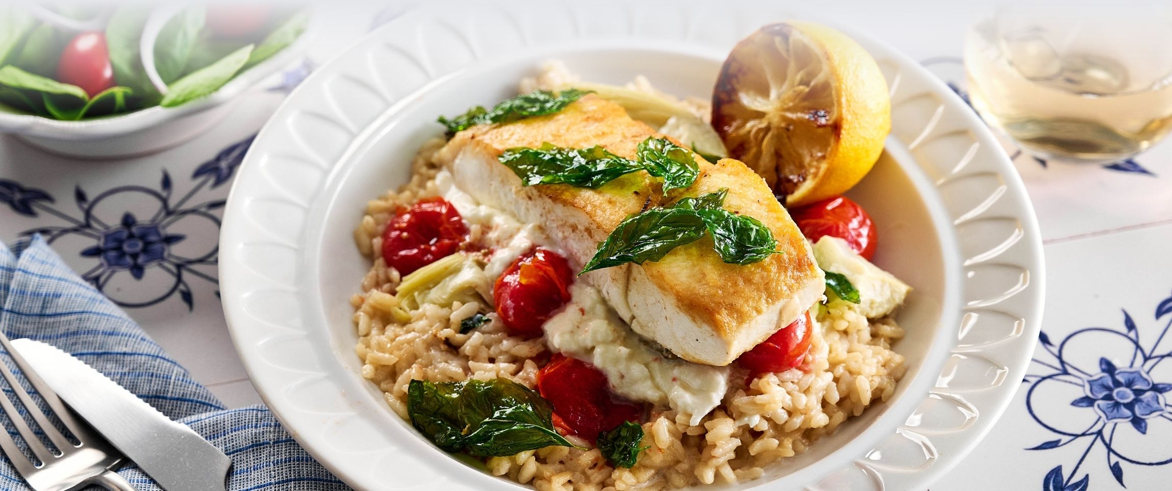 Fresh Catch® Seared Halibut and Risotto