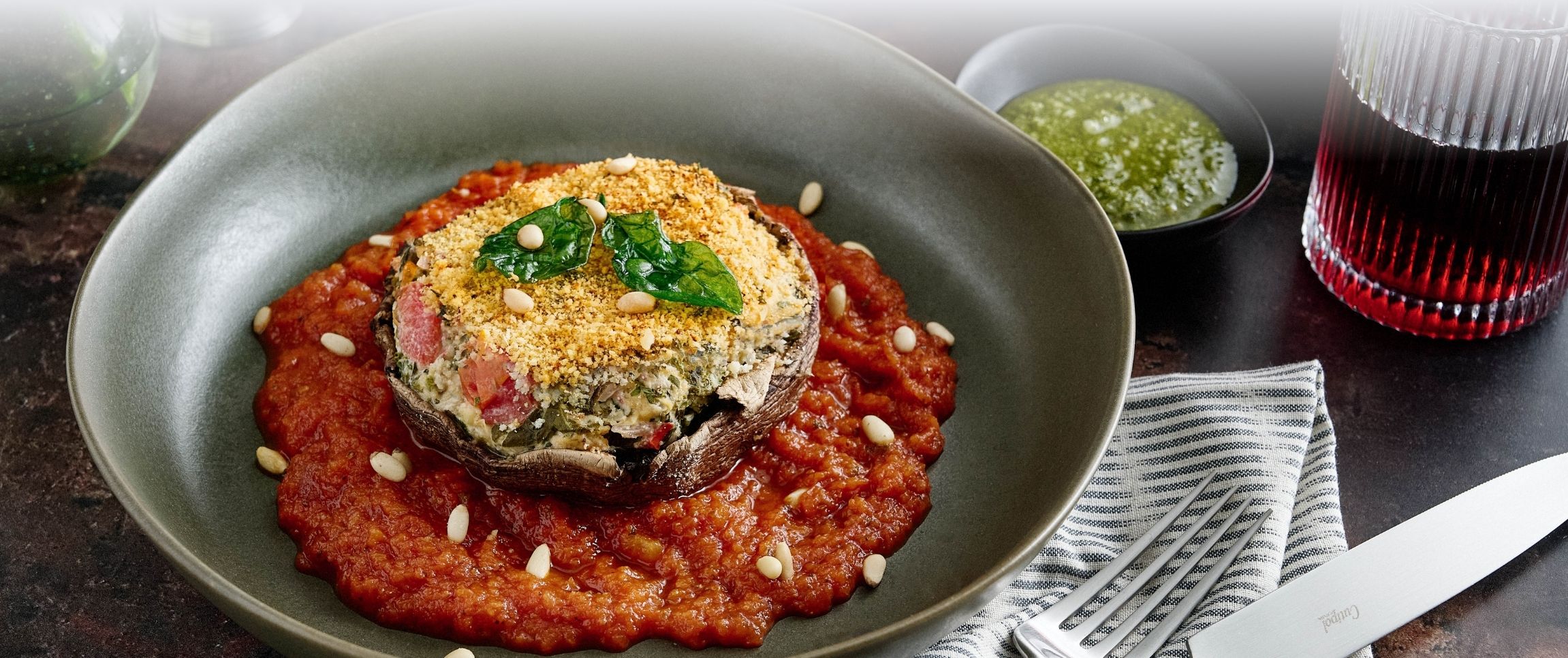 Peak® Spinach and Kale Stuffed Portobello Mushrooms