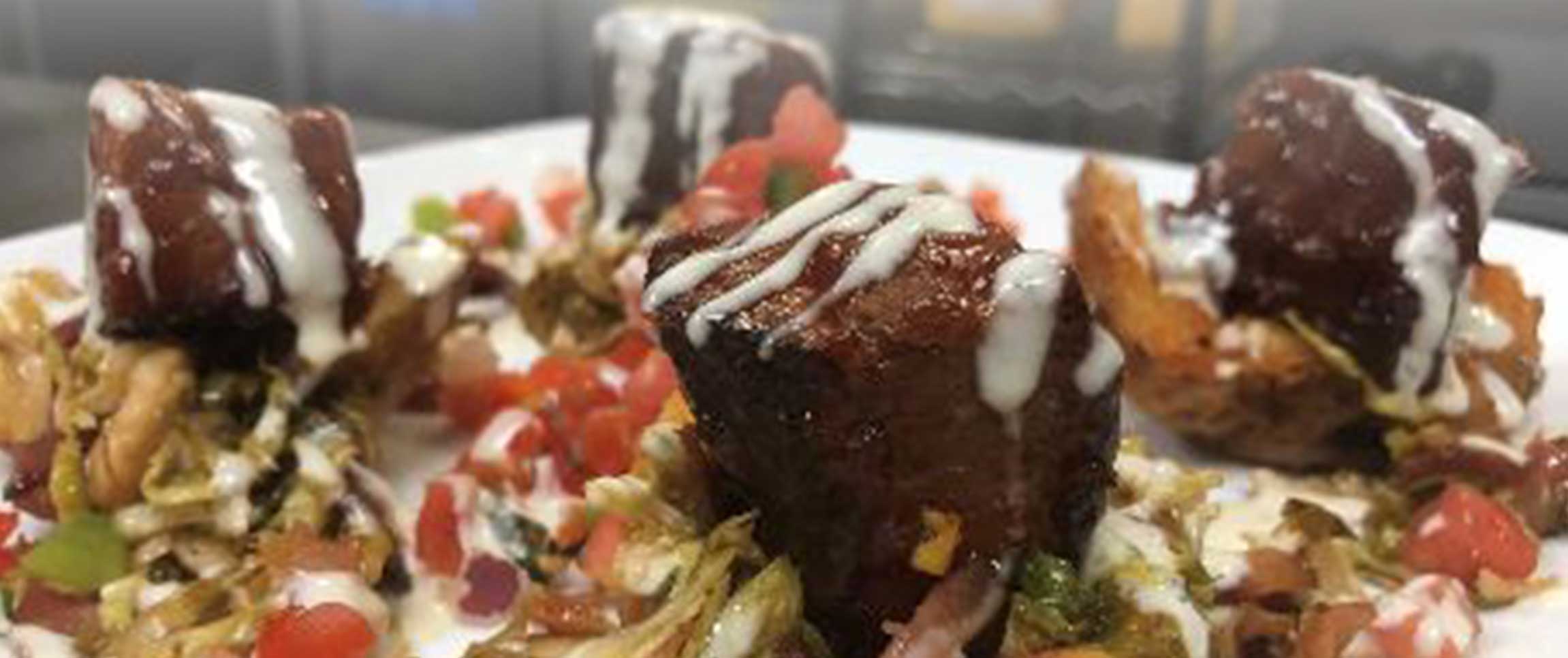 BBQ Burnt Ends in Potato Cups
