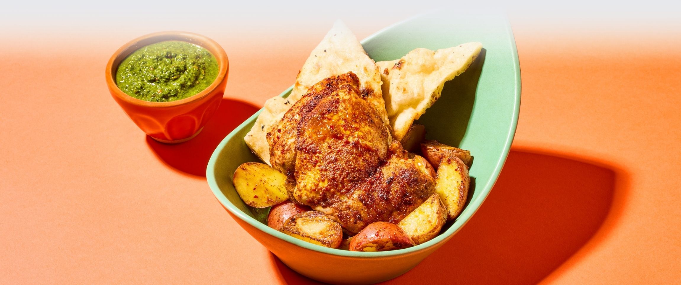 Harissa Roasted Chicken Thighs