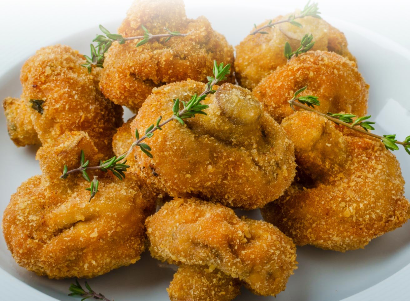 Fried Button Mushrooms