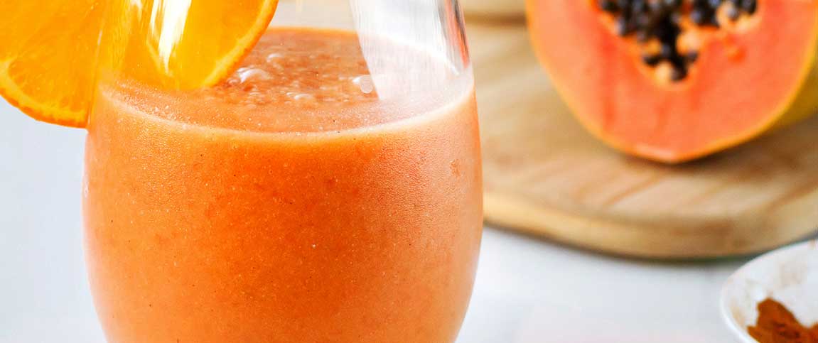 Orange Papaya and Coconut Smoothie