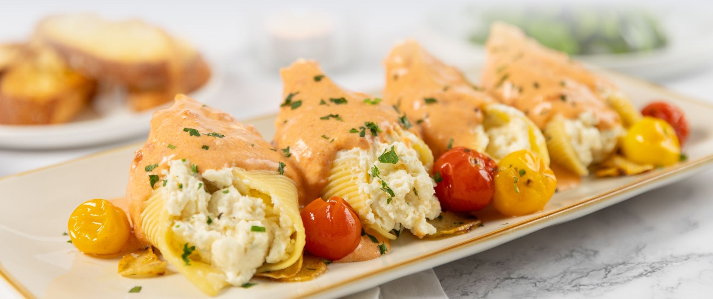 Piancone Stuffed Shells w/ Rosa Sauce 