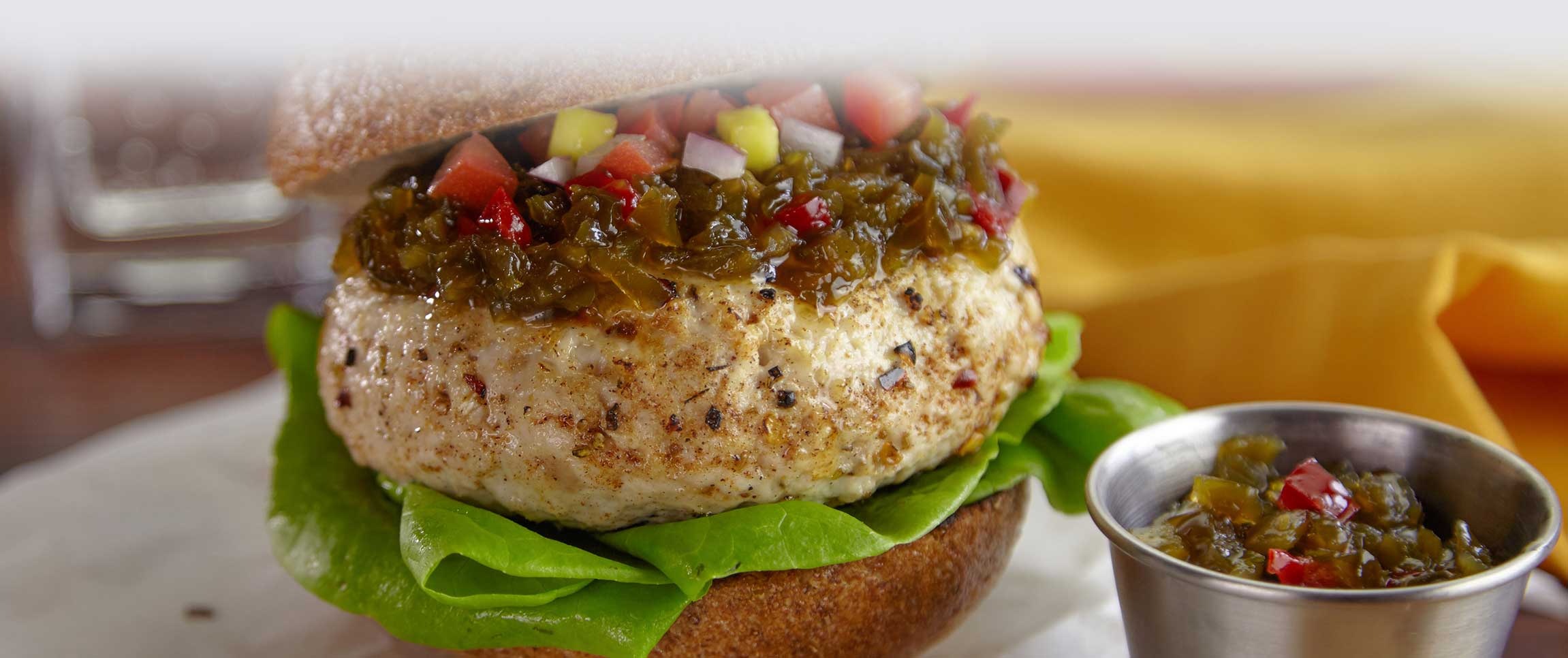 Caribbean Island-Style Turkey Burger