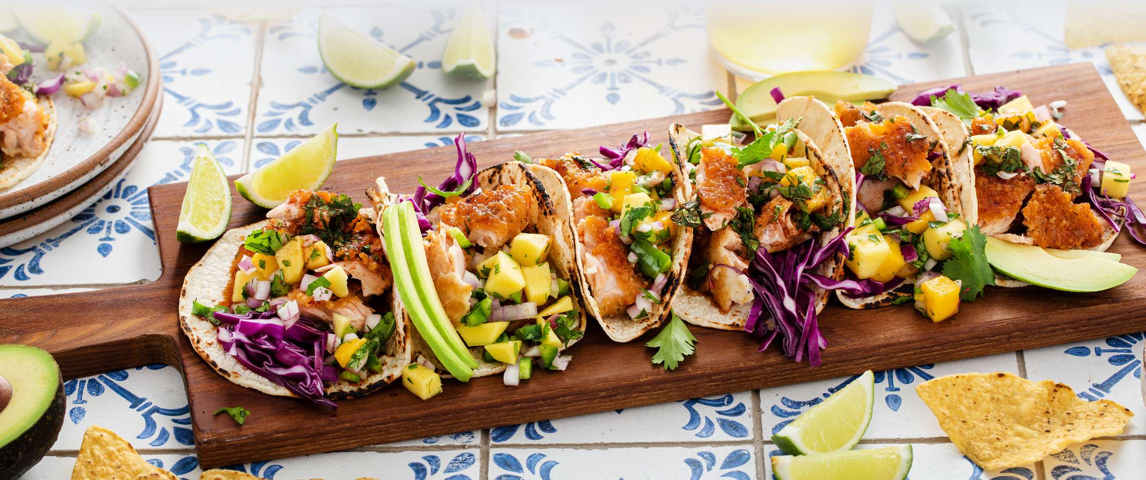 Beer-Battered Tilapia Taco w/ Honey Orange Slaw & Chipotle Crema