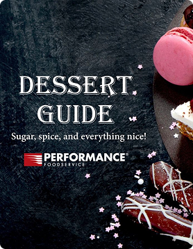 Dessert Guide showing a macaroon and chocolate lady finger cookies.