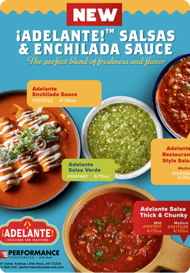 ¡Adelante!™Salsas & Enchilada Sauce